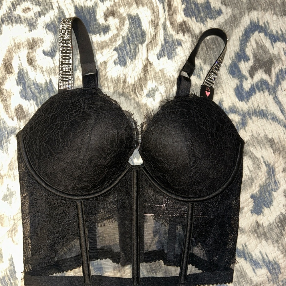 Victoria's Secret Black Lace Bustier